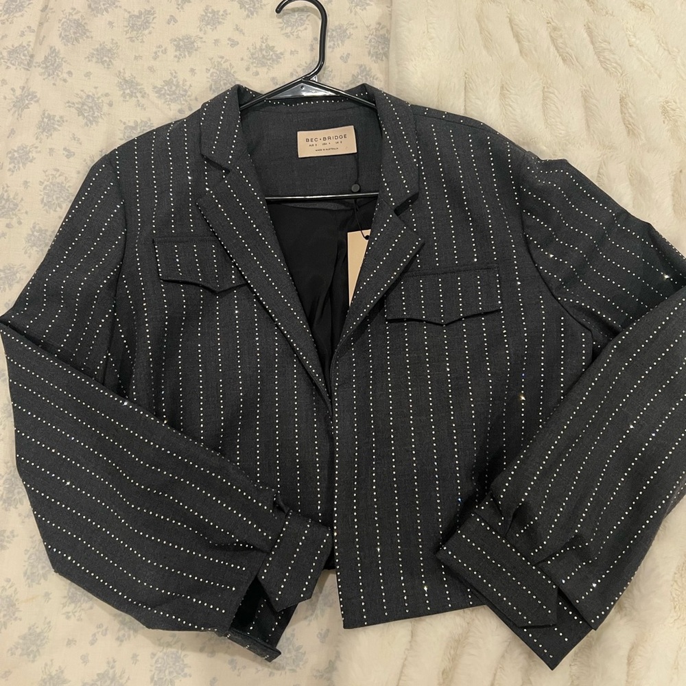 Bec + Bridge Sparkly cropped blazer